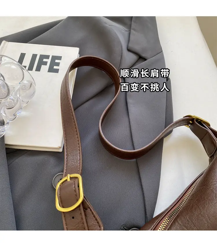 Brown Diagonal Shoulder Bag with Dolls for Women — feature 3