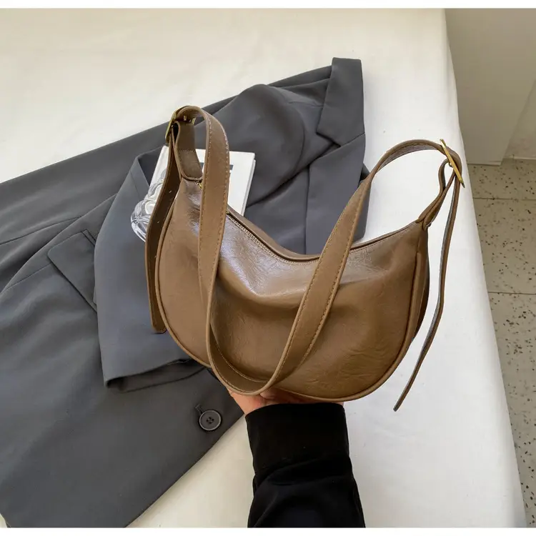 Brown Diagonal Shoulder Bag with Dolls for Women - Image 4