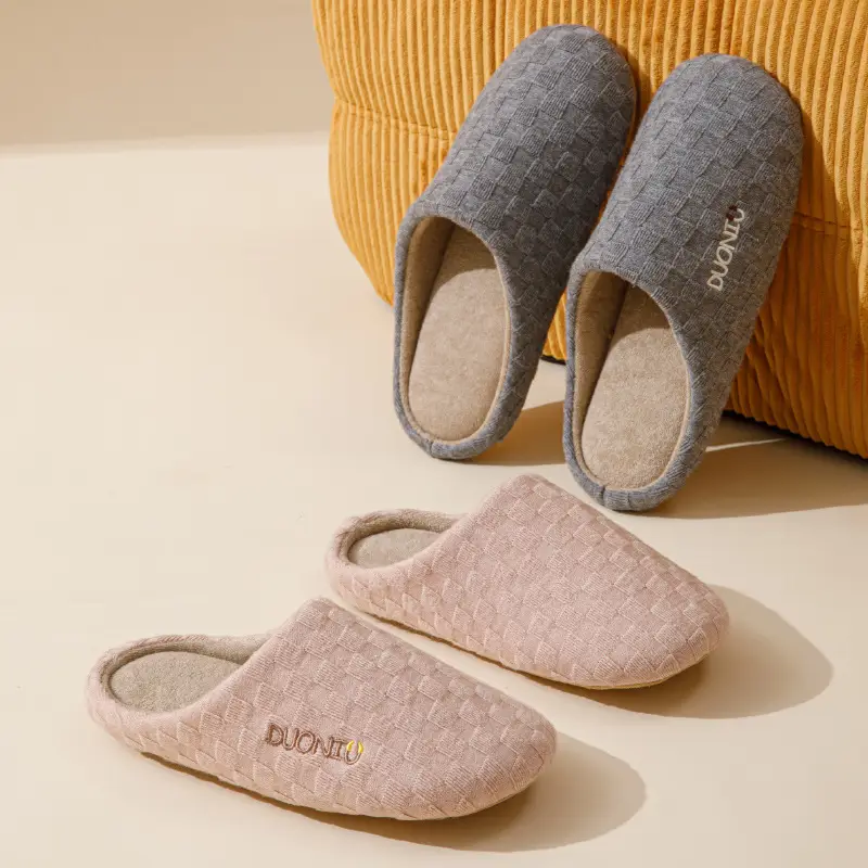 Silent Soft Cotton Slippers Women Winter Indoor Non-Slip