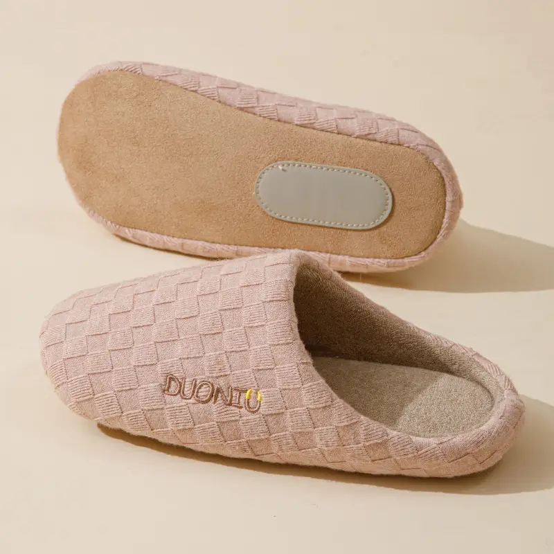 Silent Soft Cotton Slippers Women Winter Indoor Non-Slip