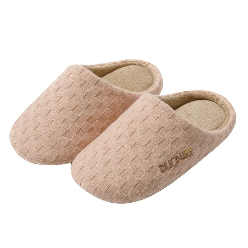 Silent Soft Cotton Slippers Women Winter Indoor Non-Slip