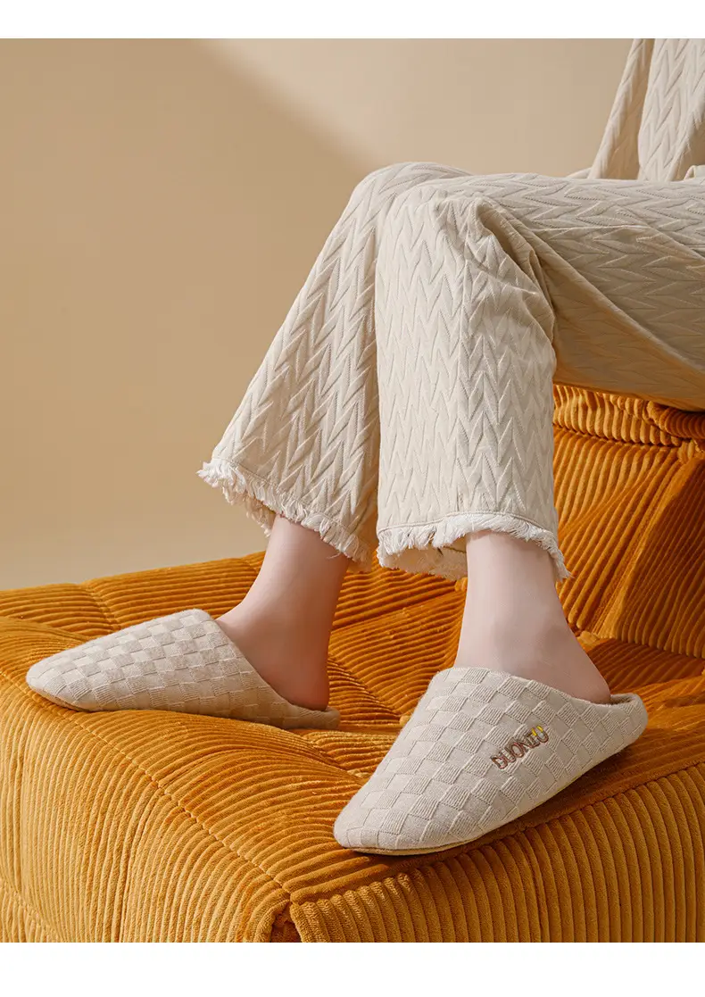 Silent Soft Cotton Slippers Women Winter Indoor Non-Slip — feature 15