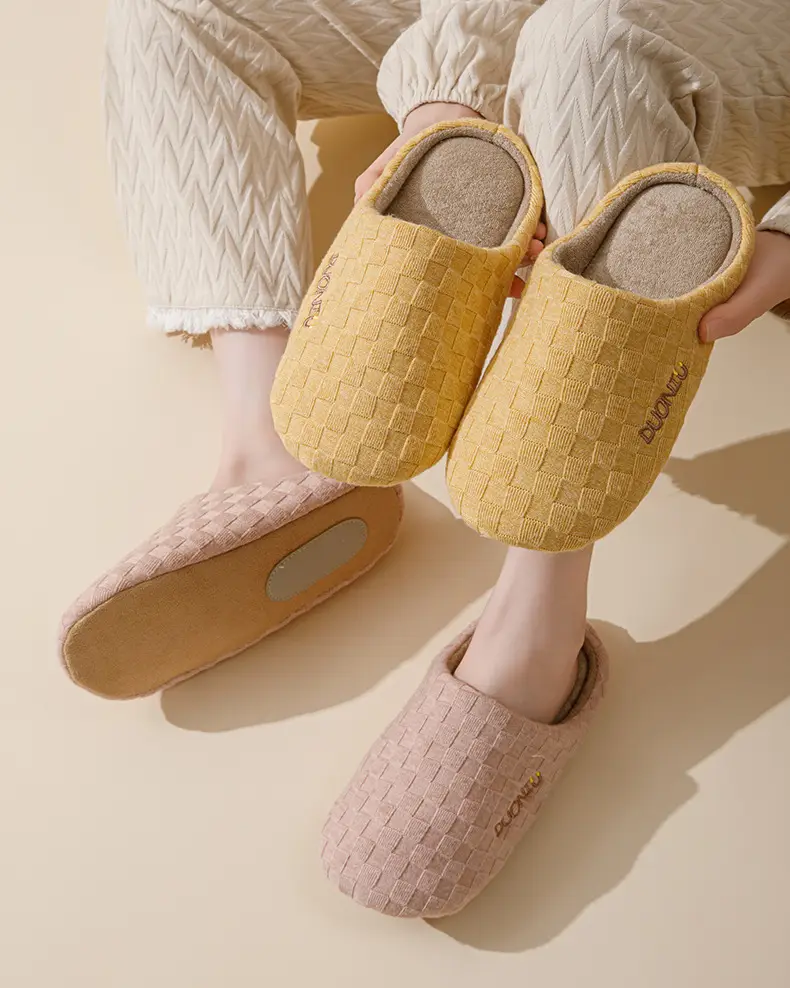Silent Soft Cotton Slippers Women Winter Indoor Non-Slip — feature 4