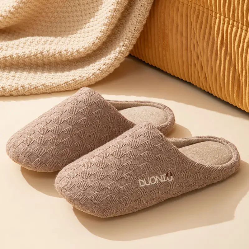 Silent Soft Cotton Slippers Women Winter Indoor Non-Slip