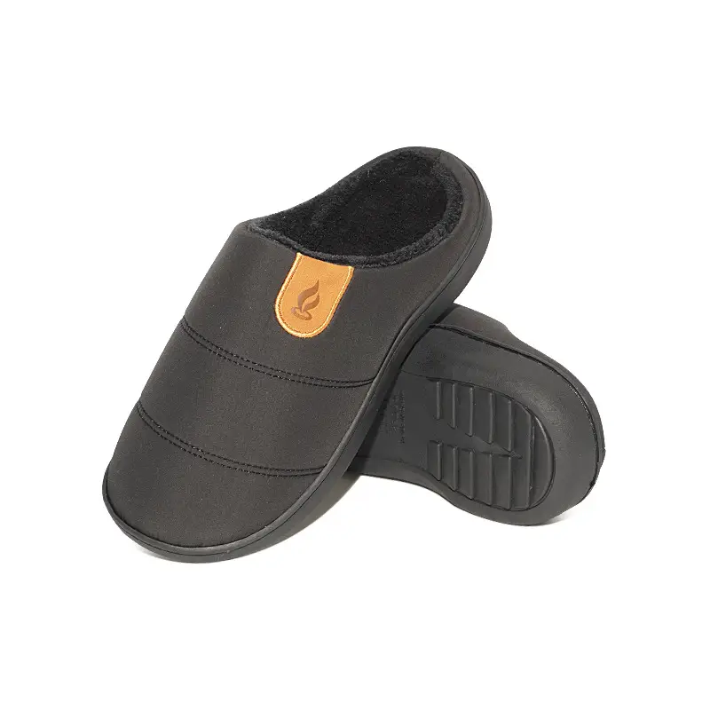 New Cross-Border Foreign Trade Men's Waterproof Anti-Slip Thick-Soled Cotton Slippers Winter Fleece-Lined Warm Fur Slippers for Home Use — feature 13