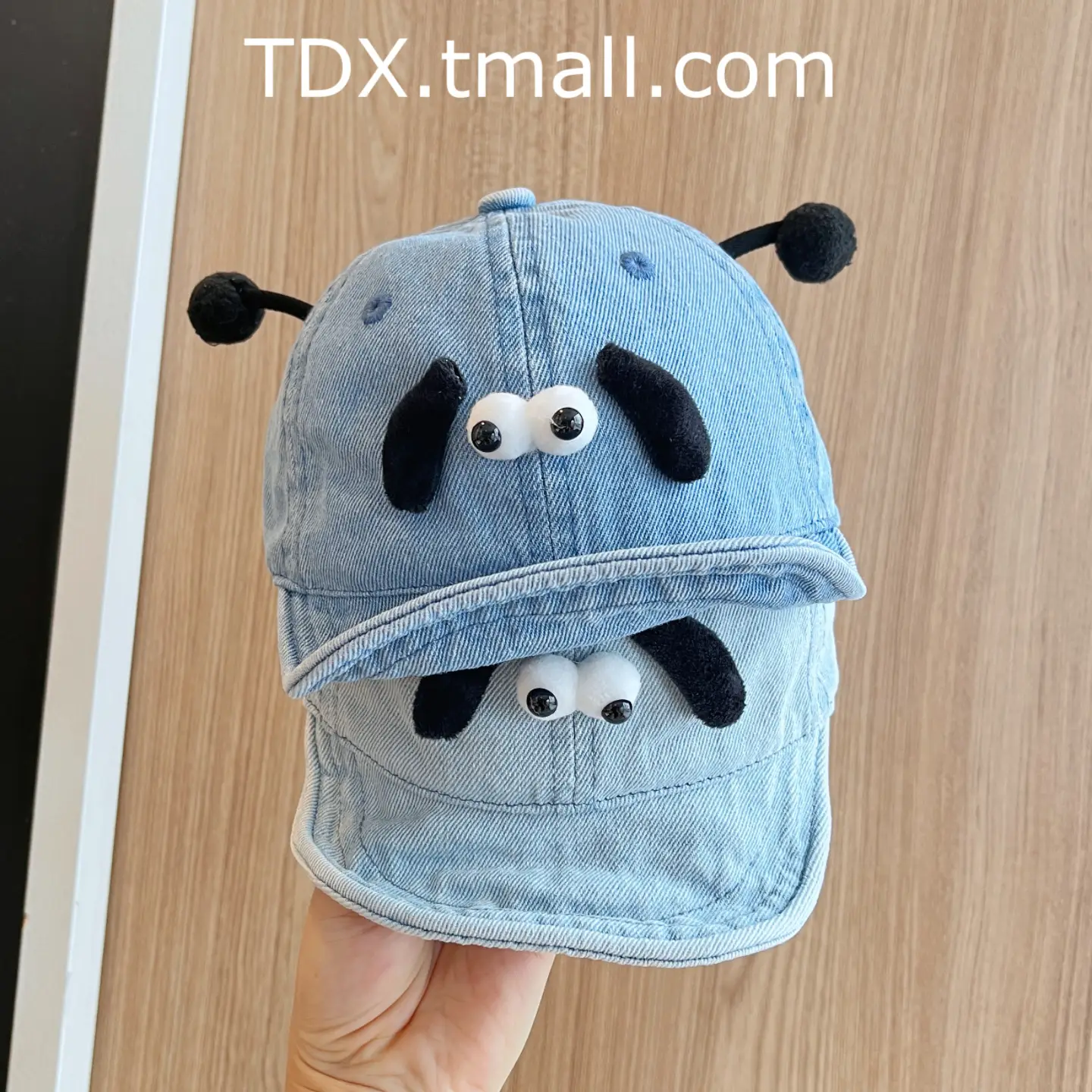 Baby Blue Peaked Cap with Cute Eyes for Small Kids - Image 11