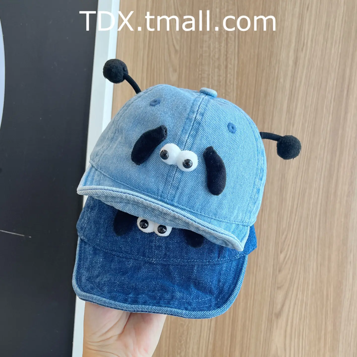 Baby Blue Peaked Cap with Cute Eyes for Small Kids - Image 12
