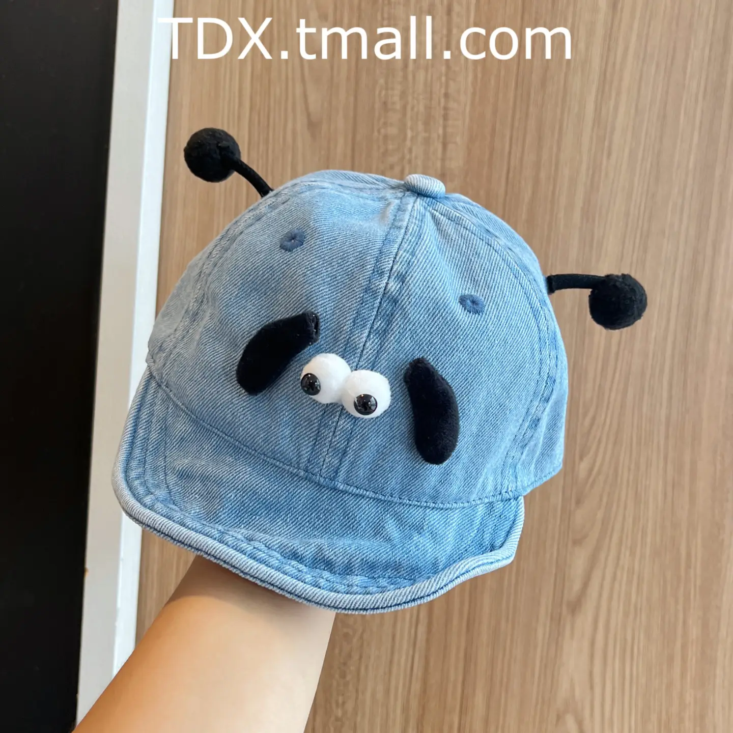 Baby Blue Peaked Cap with Cute Eyes for Small Kids - Image 13