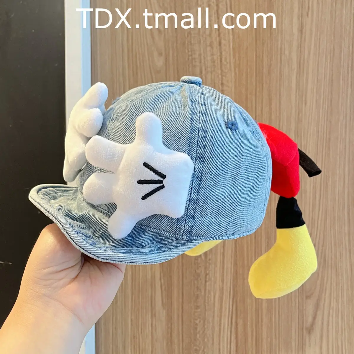 Baby Blue Peaked Cap with Cute Eyes for Small Kids - Image 4