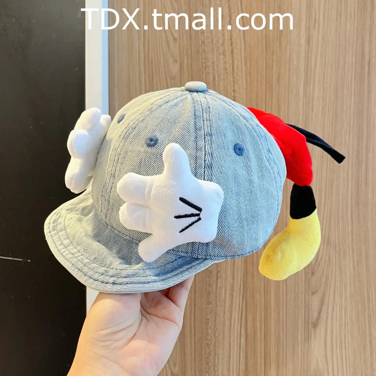 Baby Blue Peaked Cap with Cute Eyes for Small Kids - Image 5