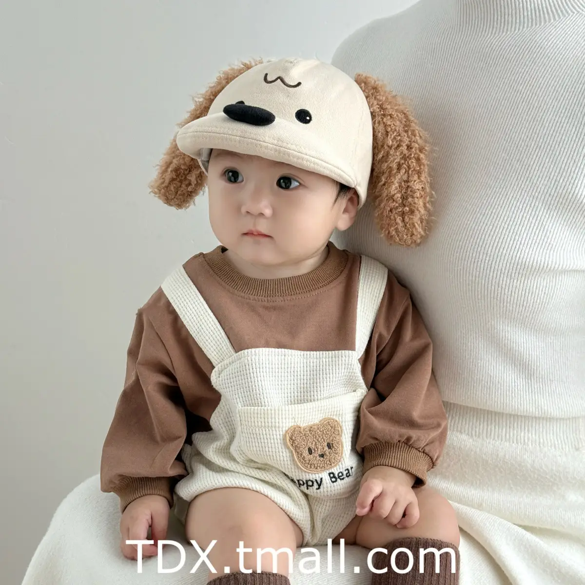 Baby Cute Puppy Ears Baseball Cap Spring Autumn Windproof Brown — feature 3