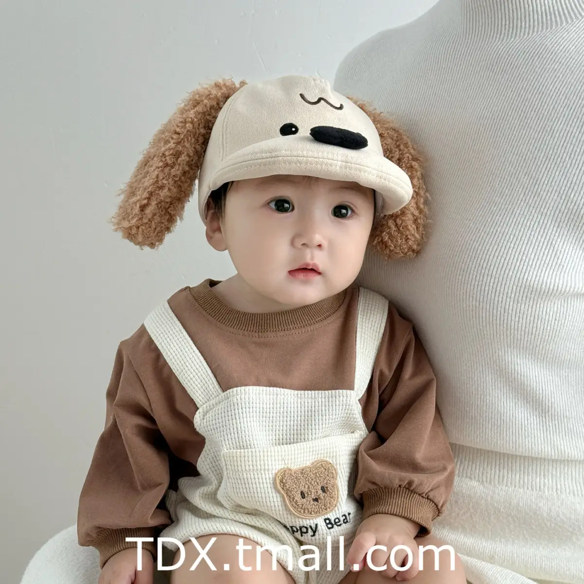 Baby Cute Puppy Ears Baseball Cap Spring Autumn Windproof Brown — feature 7