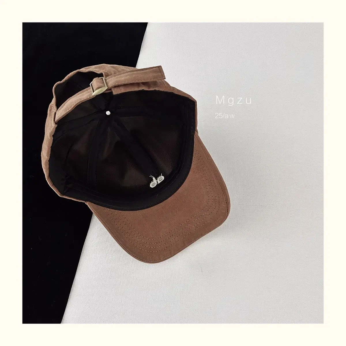 Brown Embroidered Korean Boys Cap — feature 7