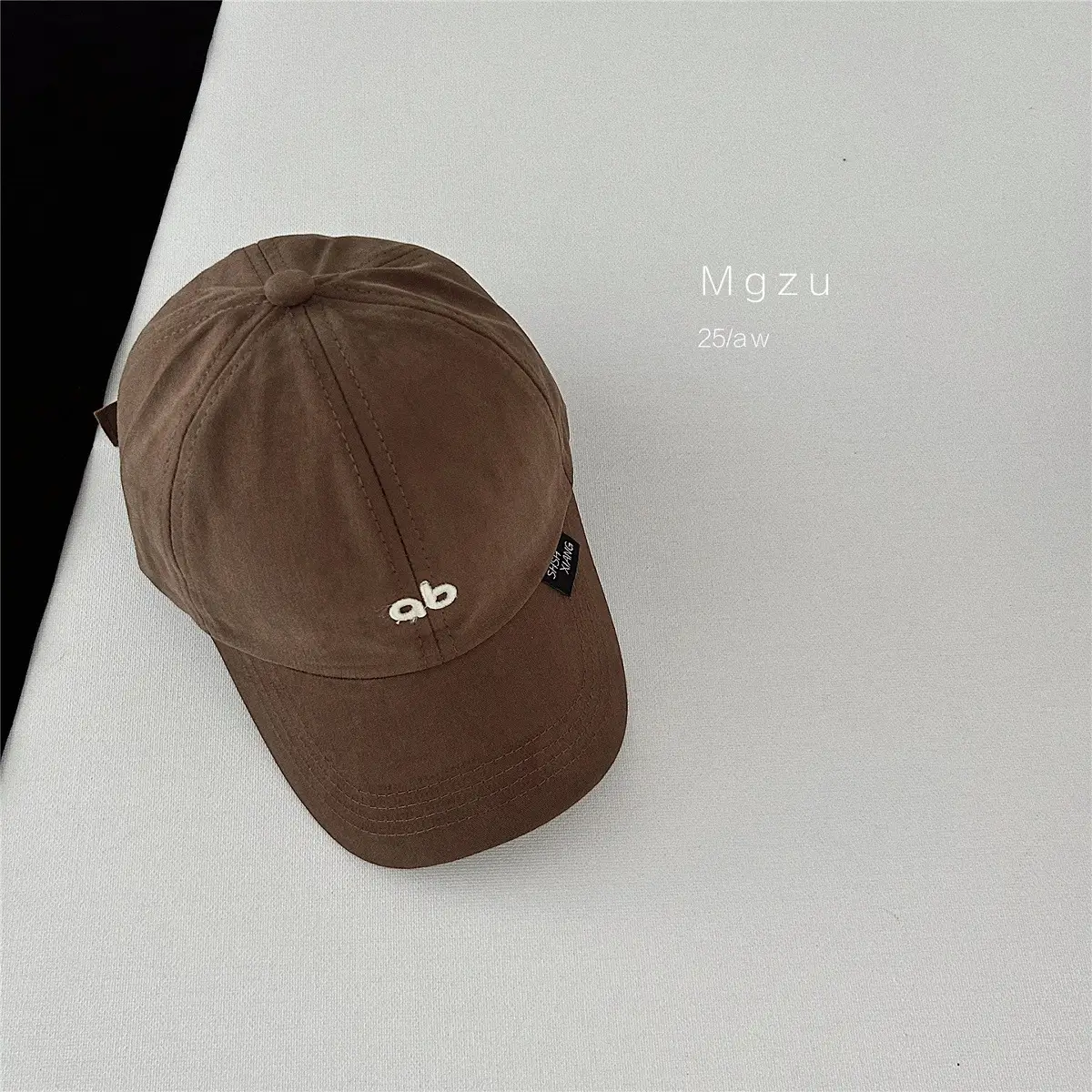 Brown Embroidered Korean Boys Cap - Image 3