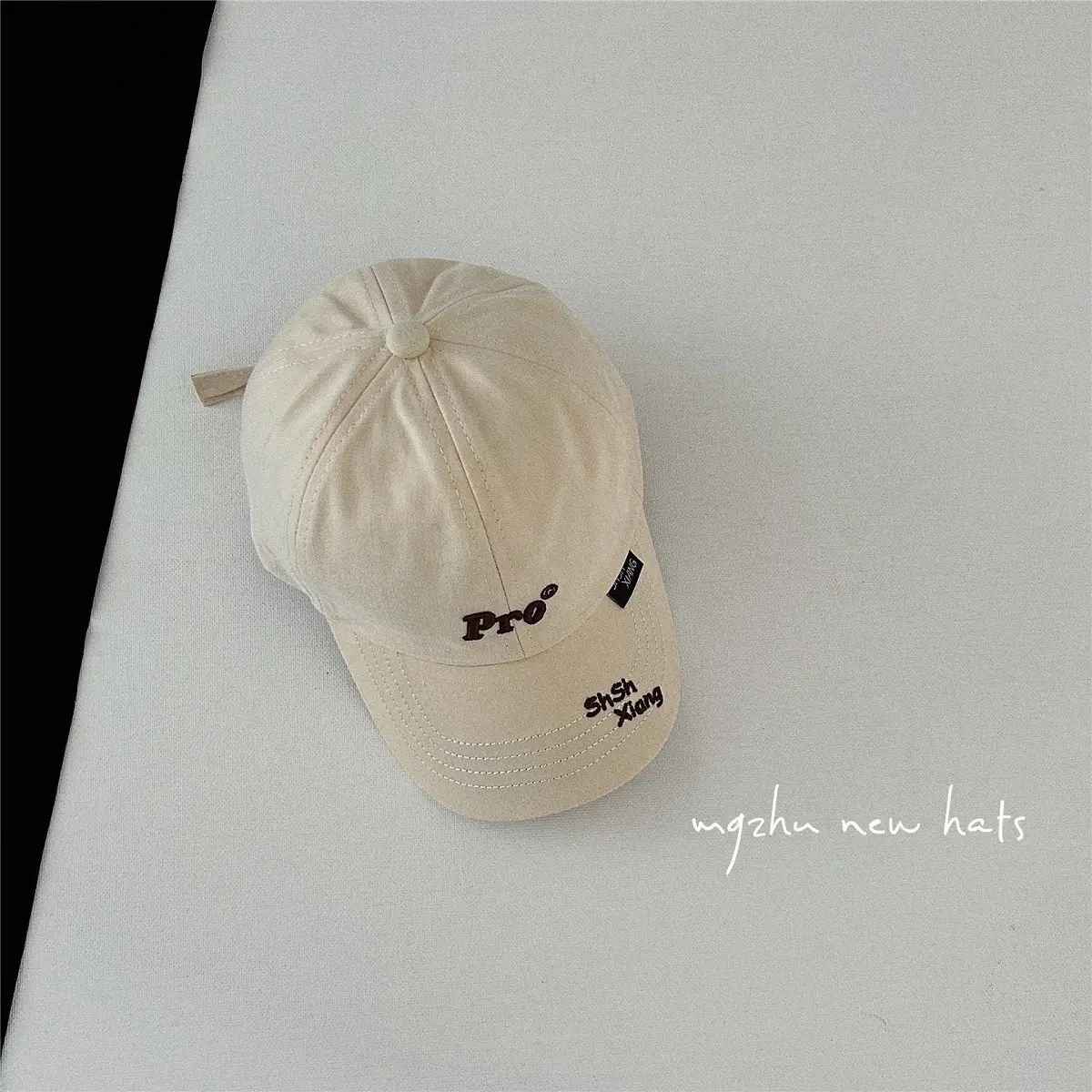 Brown Embroidered Korean Boys Cap - Image 7