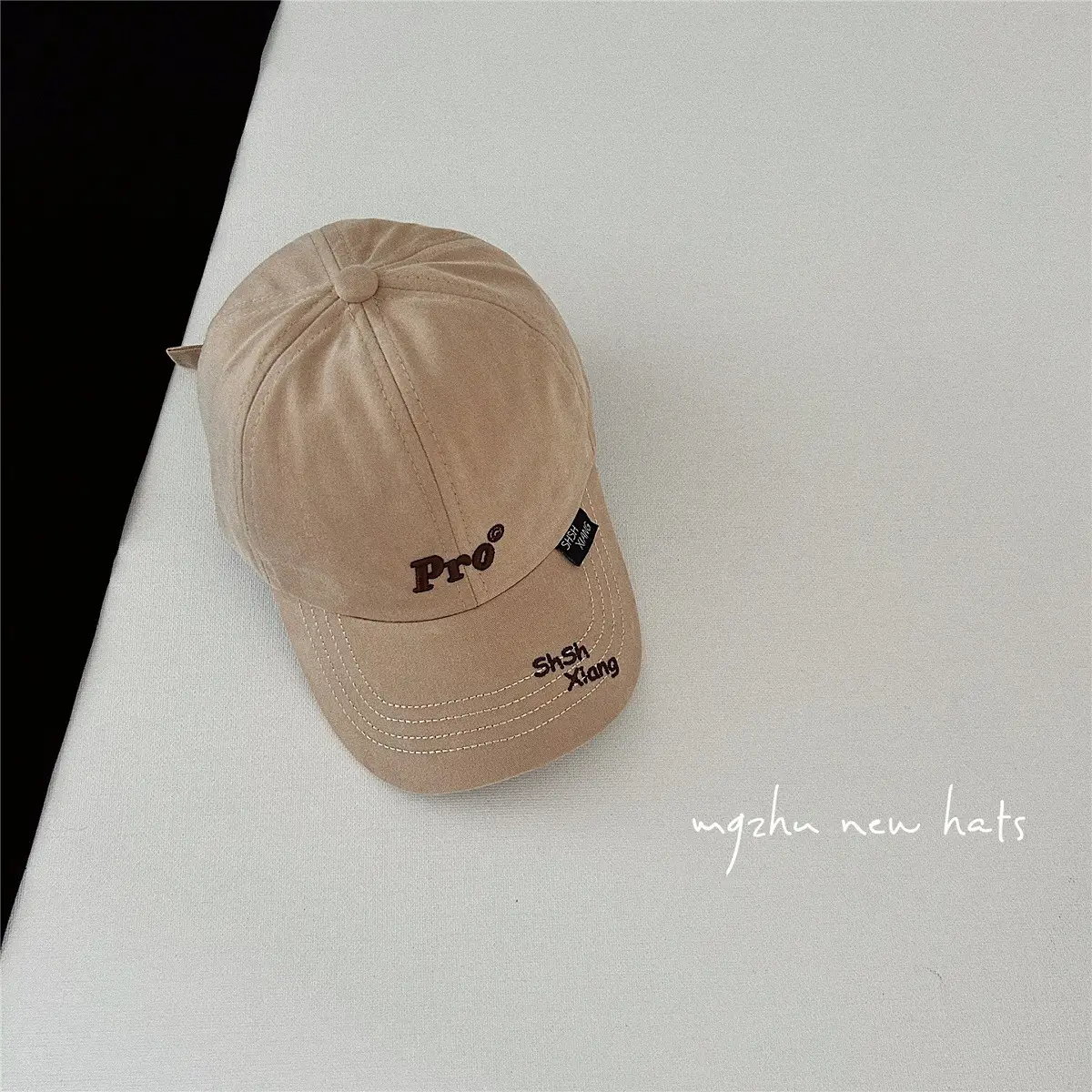 Brown Embroidered Korean Boys Cap - Image 8