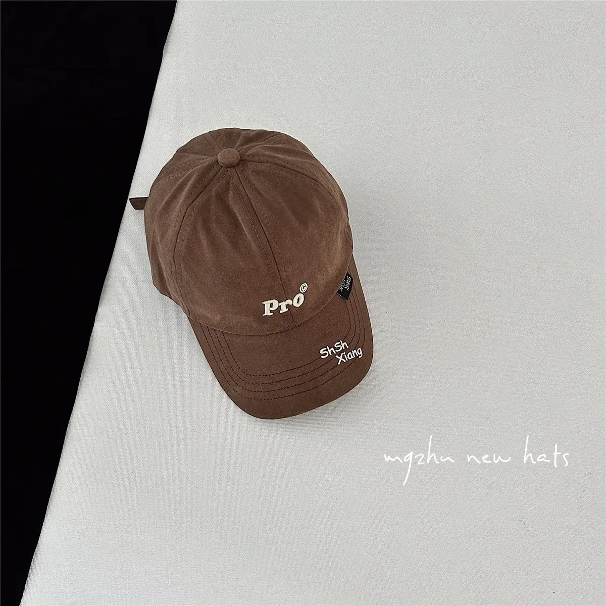 Brown Embroidered Korean Boys Cap - Image 9
