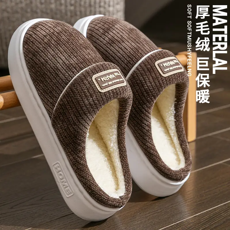 Women Cotton Slippers Autumn Winter Thick Non-Slip