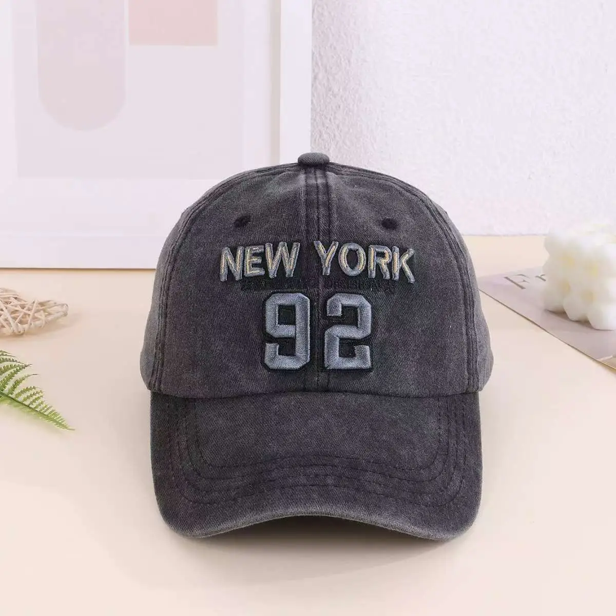 American Retro Embroidered 92 Letter Baseball Cap — feature 9