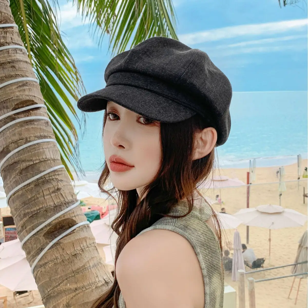 Women Duckbill Sunshade Hat with Wide Brim