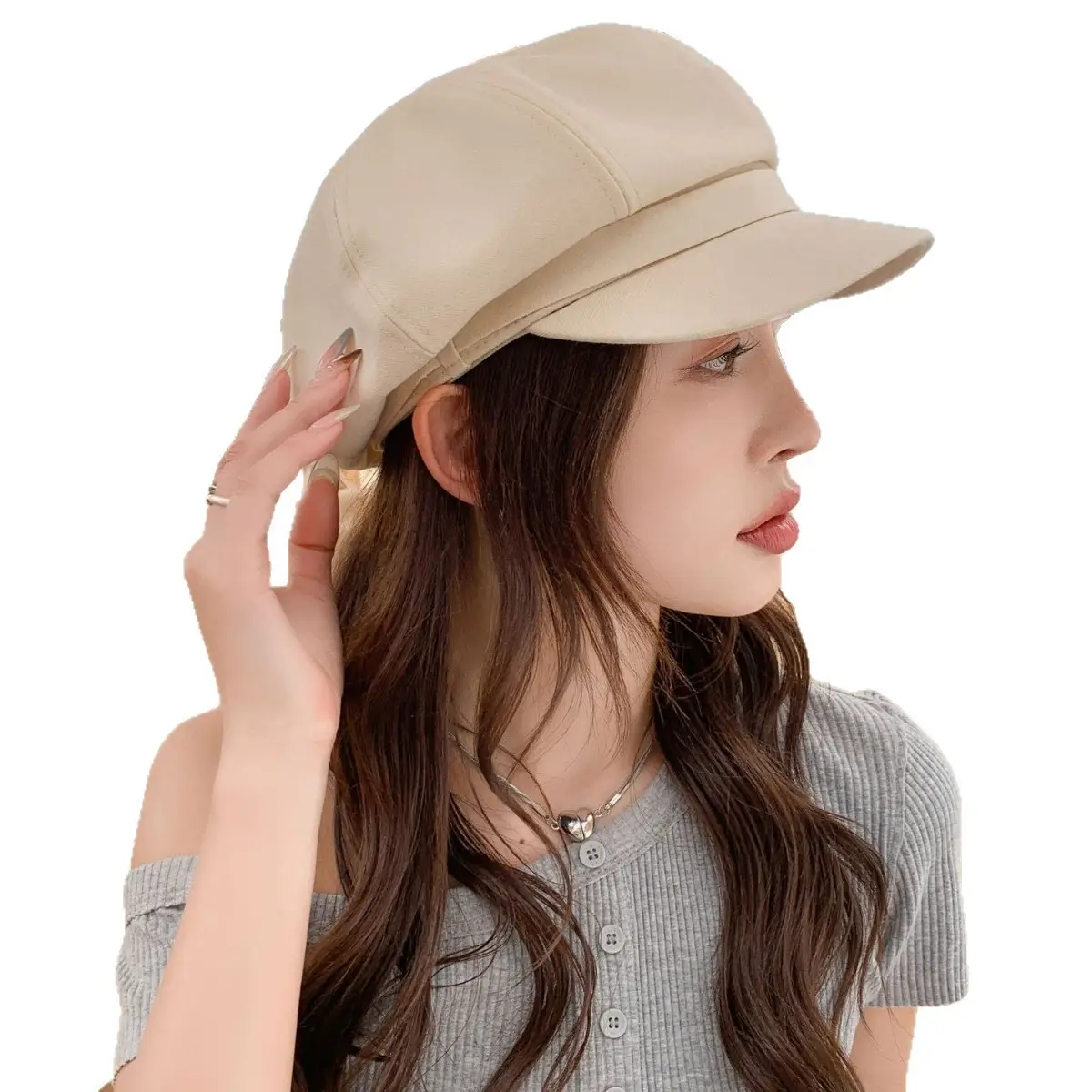 Women Duckbill Sunshade Hat with Wide Brim