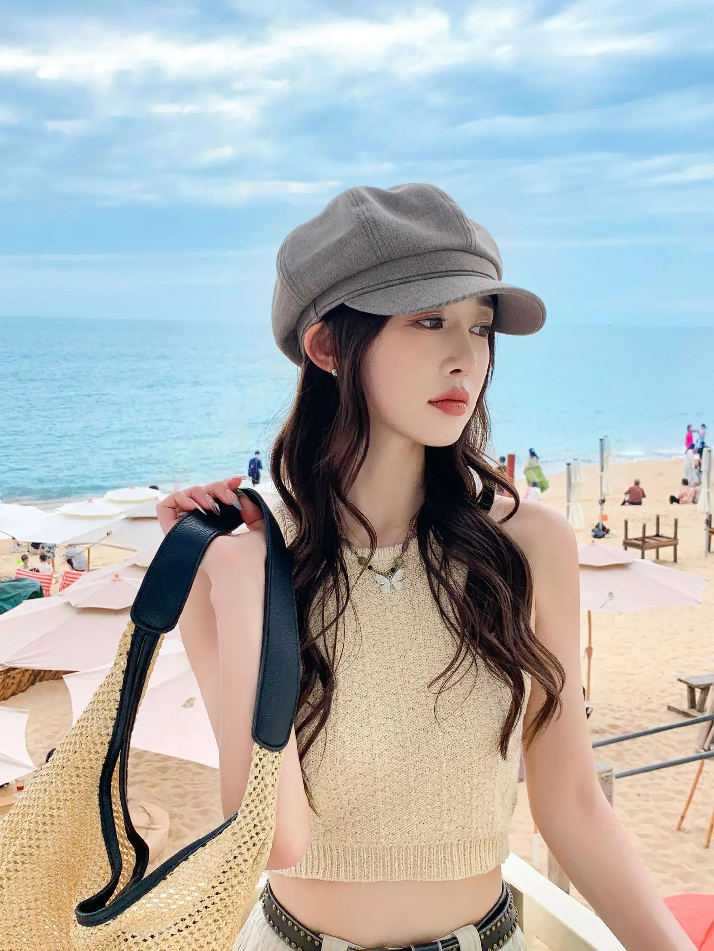 Women Duckbill Sunshade Hat with Wide Brim — feature 13