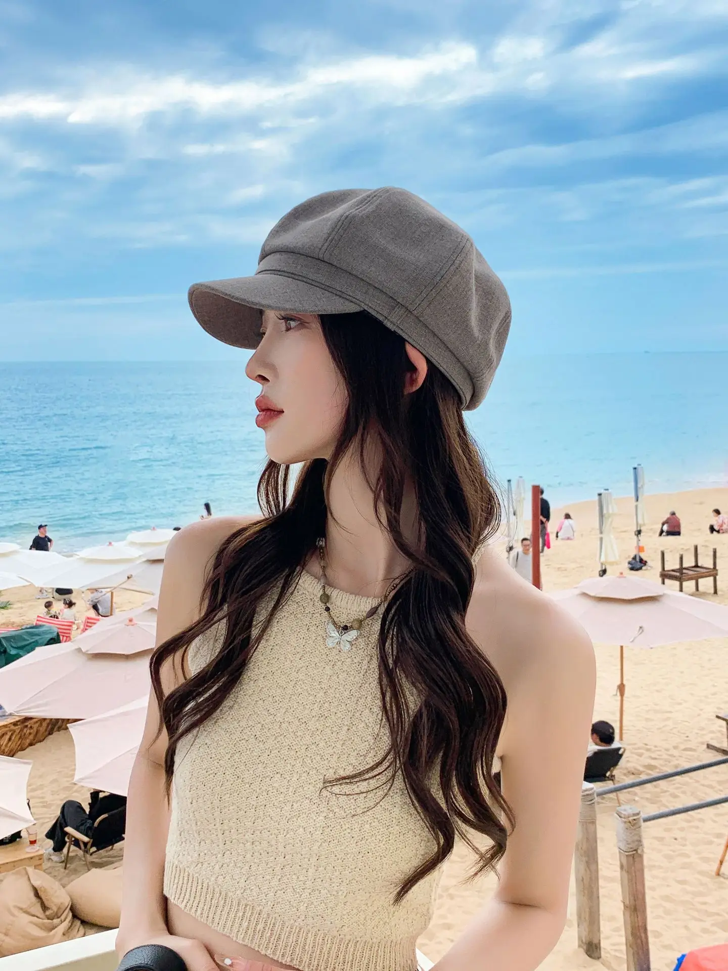 Women Duckbill Sunshade Hat with Wide Brim — feature 16