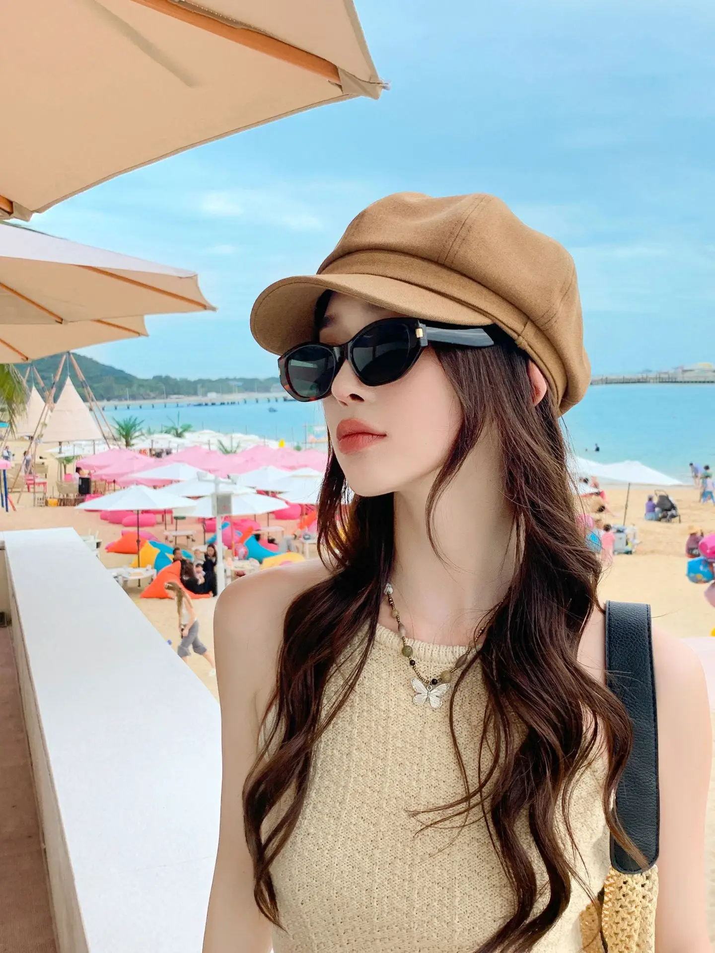 Women Duckbill Sunshade Hat with Wide Brim — feature 21