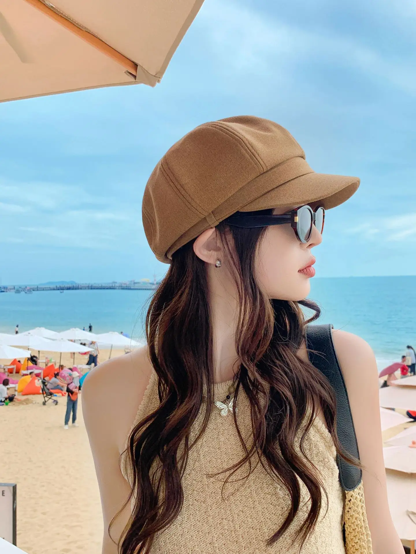Women Duckbill Sunshade Hat with Wide Brim — feature 22