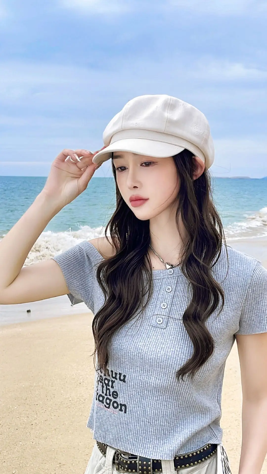Women Duckbill Sunshade Hat with Wide Brim — feature 6