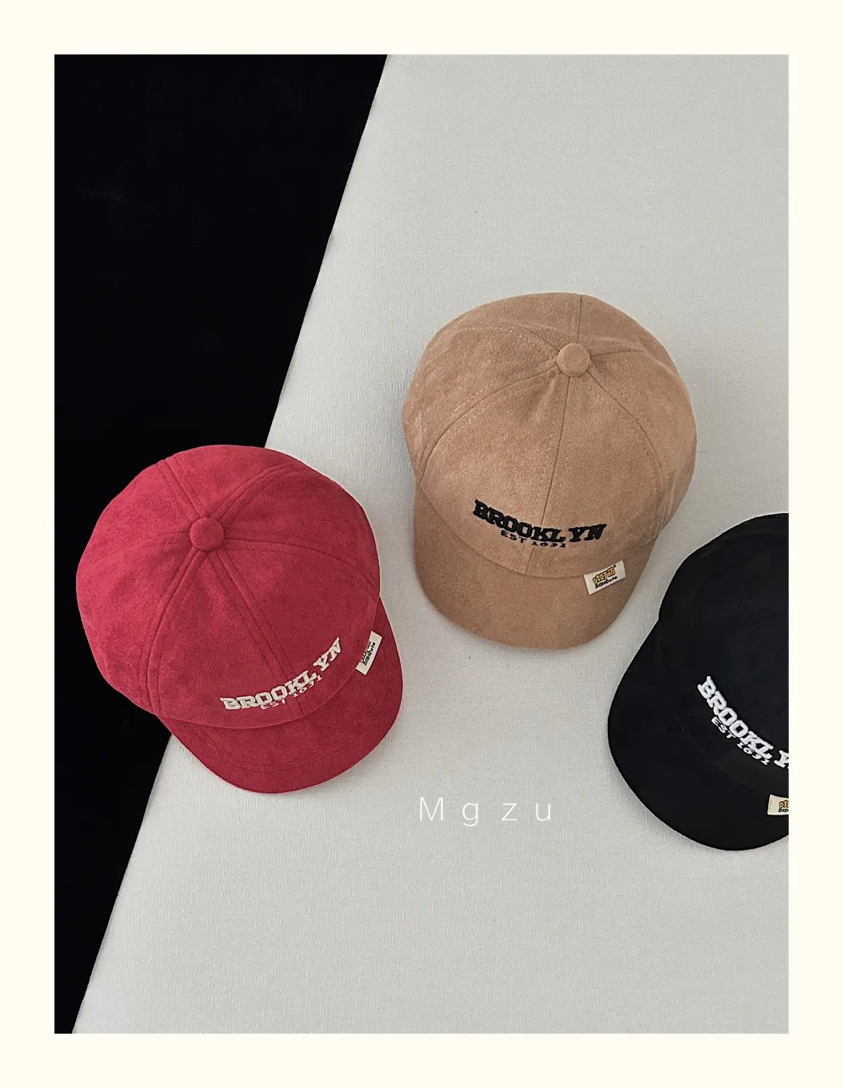 Kids Korean Style Cap Beige Hard Bristle — feature 5