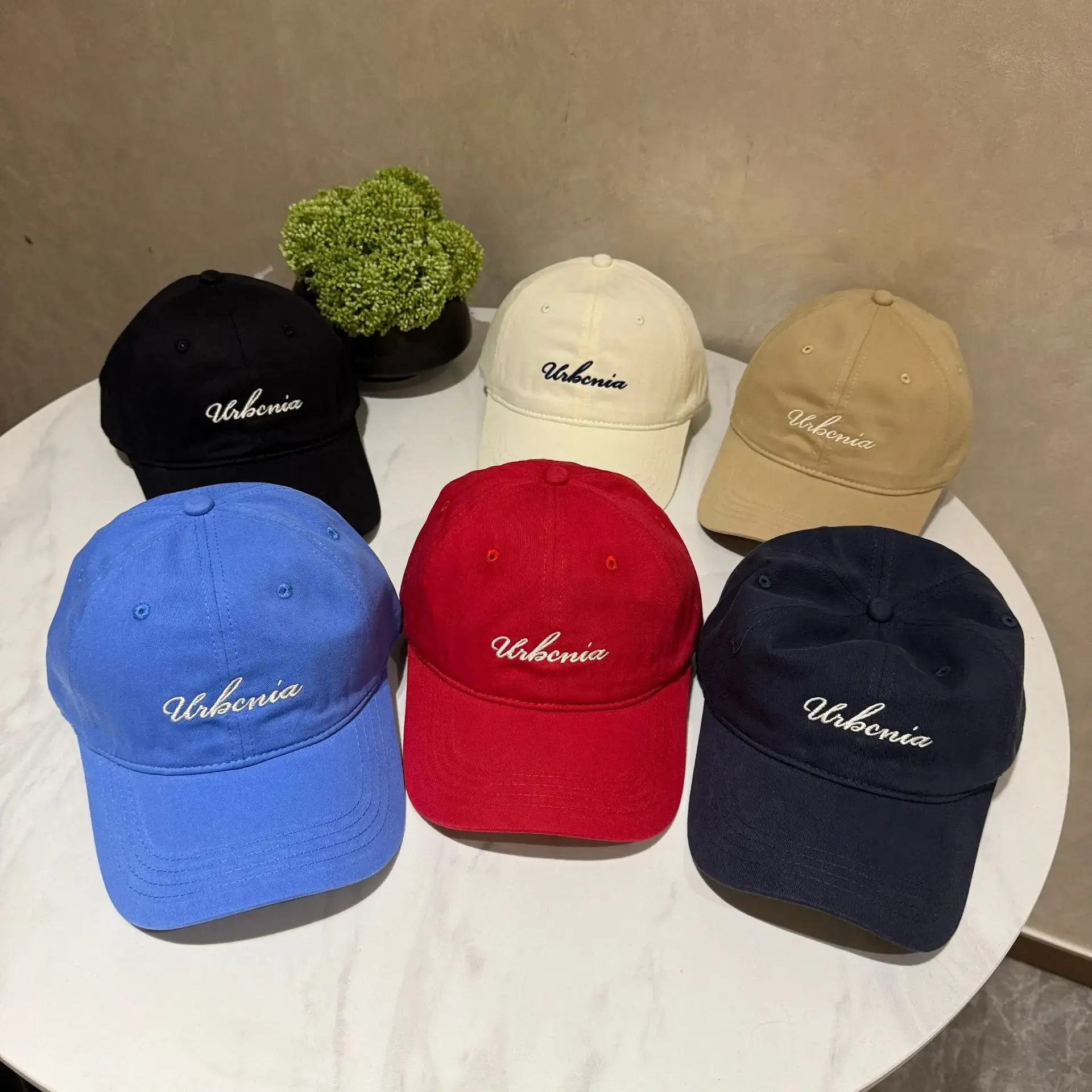 Korean Style Blue Duckbill Cap Women Cotton 2025 — feature 1