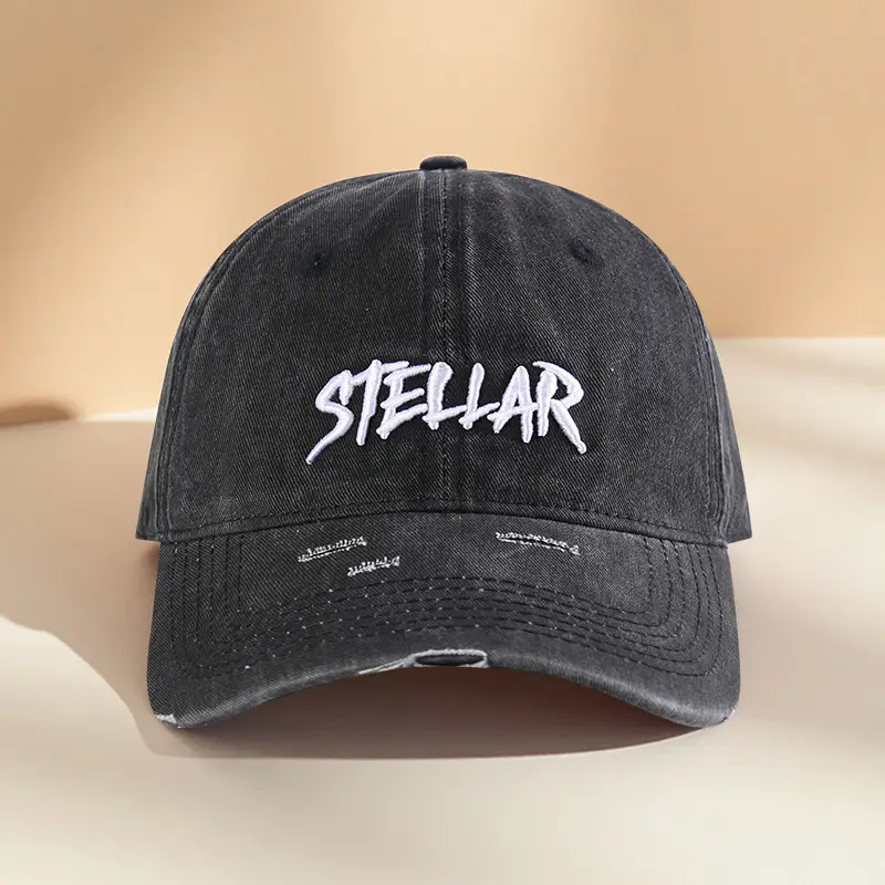 Stellar Embroidered White Baseball Cap for Men Women - Image 2