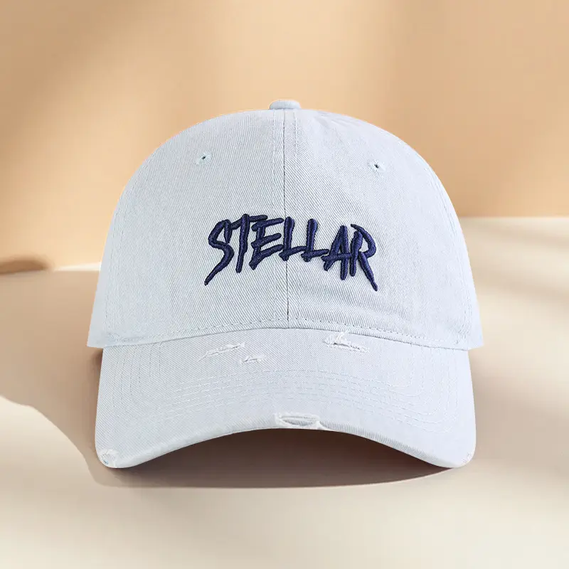 Stellar Embroidered White Baseball Cap for Men Women - Image 3