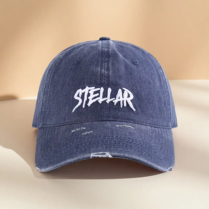 Stellar Embroidered White Baseball Cap for Men Women - Image 4