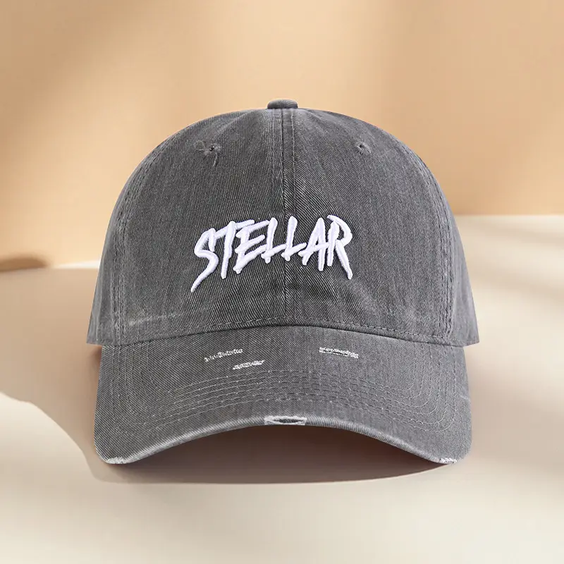 Stellar Embroidered White Baseball Cap for Men Women - Image 6