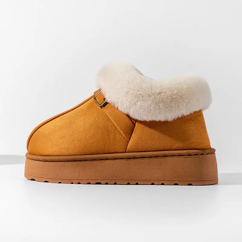 Women's Thick-Soled Cotton Slippers with Heel, Thickeneded Velvet, Winter Cold-Proof and Warm Cotton Shoes for Outer Wear, Simple and Versatile Snow Boots - Image 26