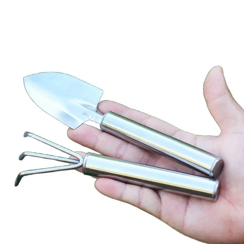Stainless Steel Gardening Tools Mini Garden Shovel Rake Dual-Purpose Succulent Plant Balcony Small Potted Flower Shovel Rake
