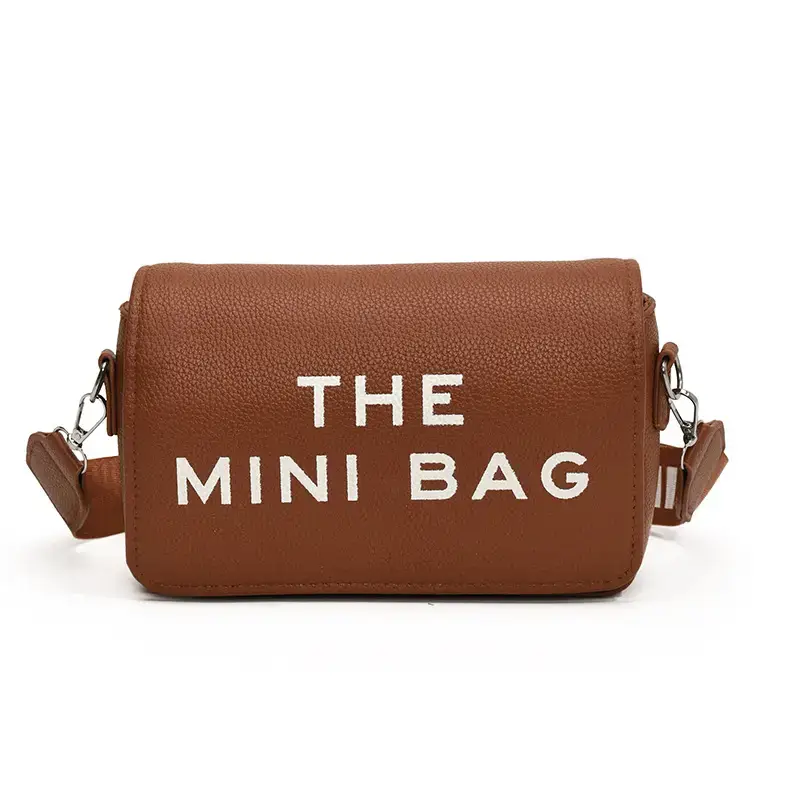 Brown Leather Mini Crossbody Bag for Women - Image 4