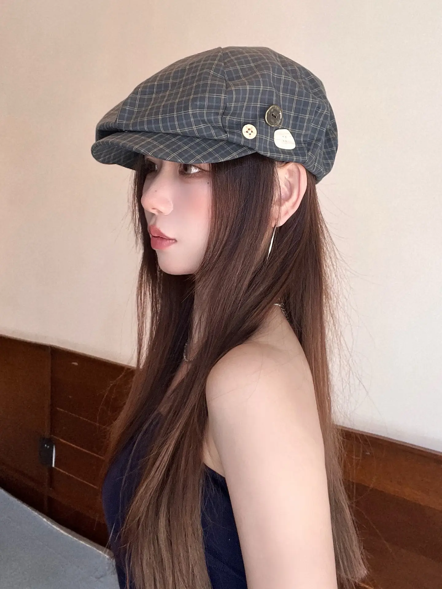 2025 Korean Plaid Duckbill Cap for Women — feature 10