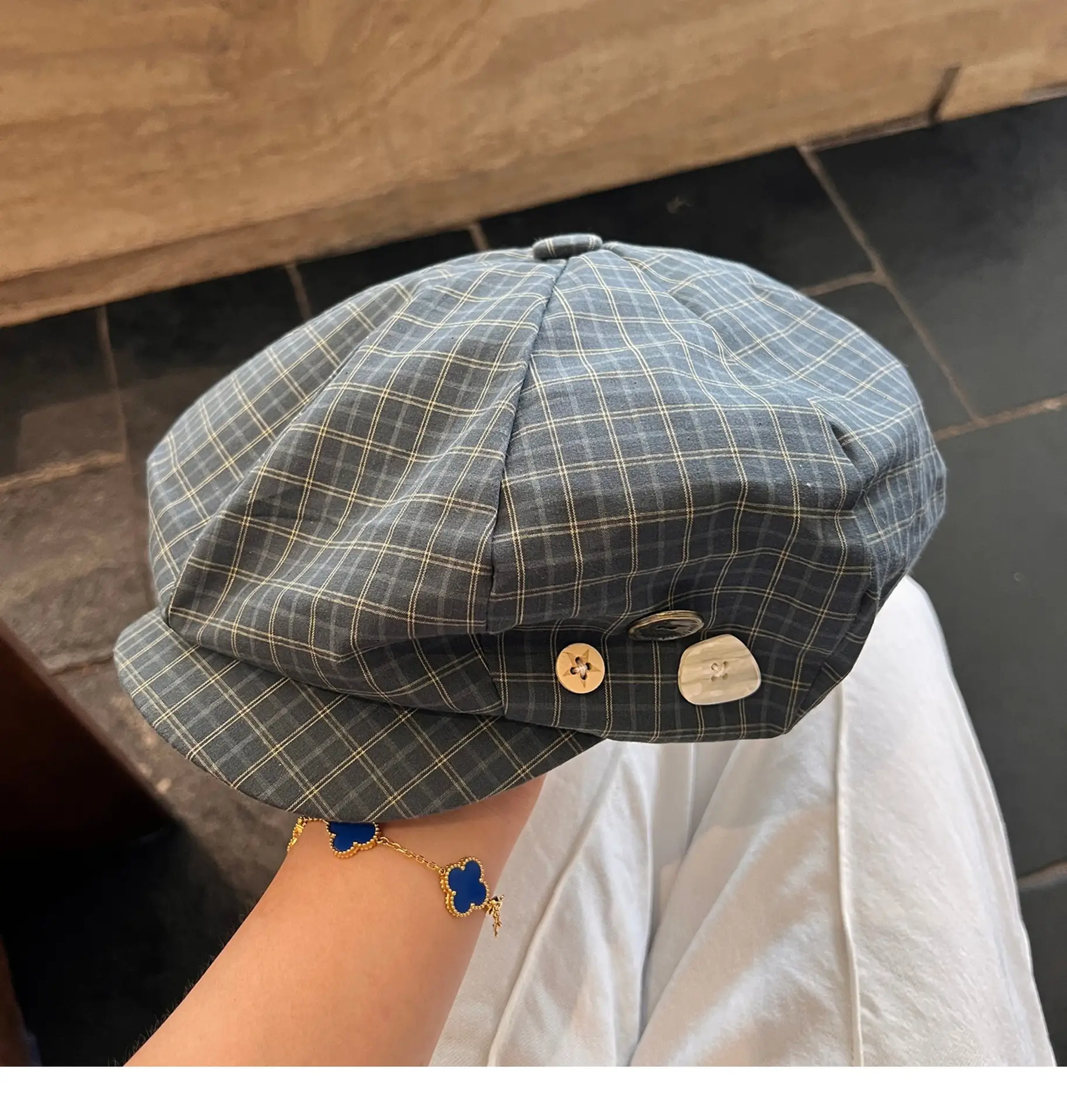 2025 Korean Plaid Duckbill Cap for Women — feature 12