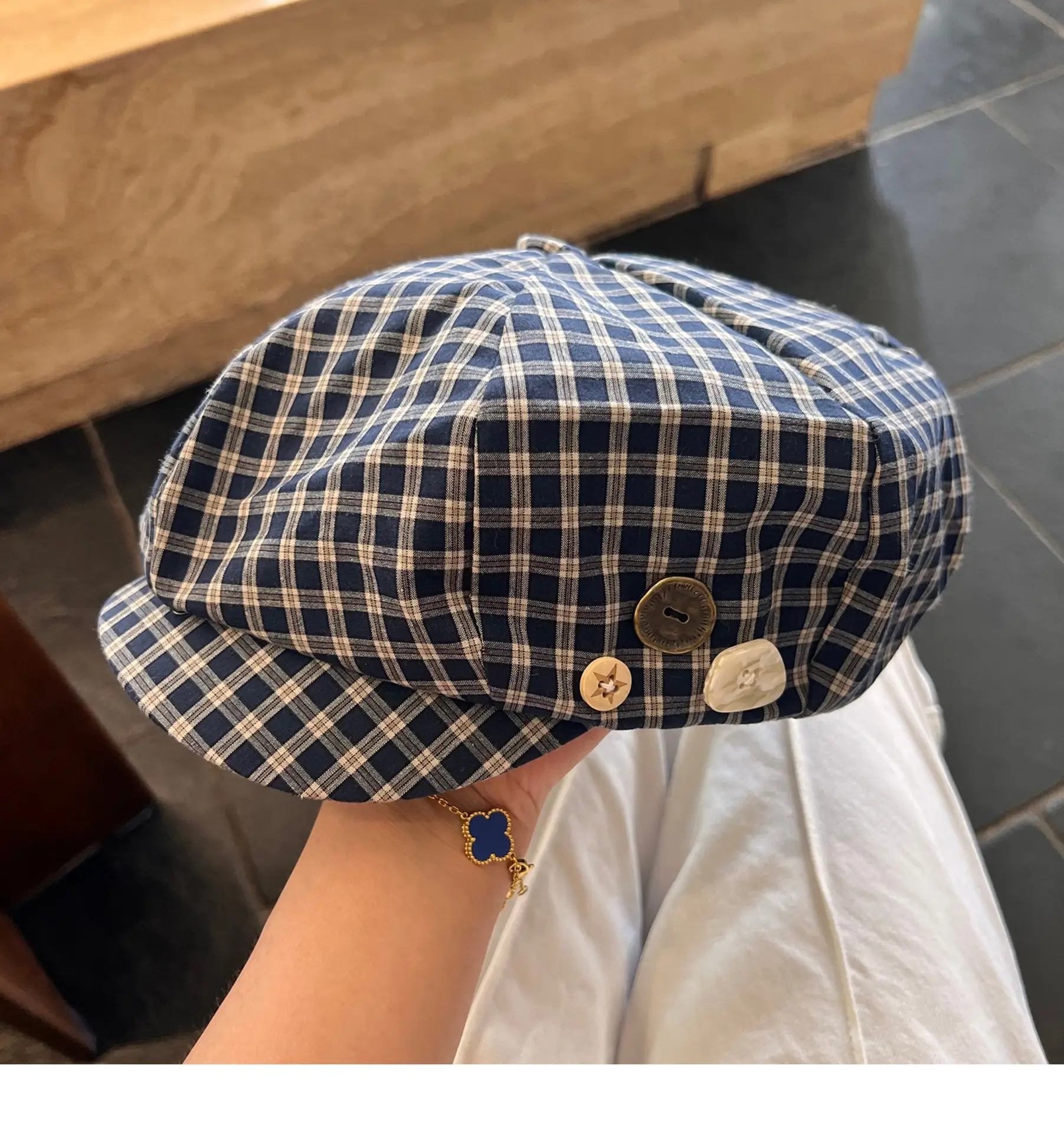 2025 Korean Plaid Duckbill Cap for Women — feature 13