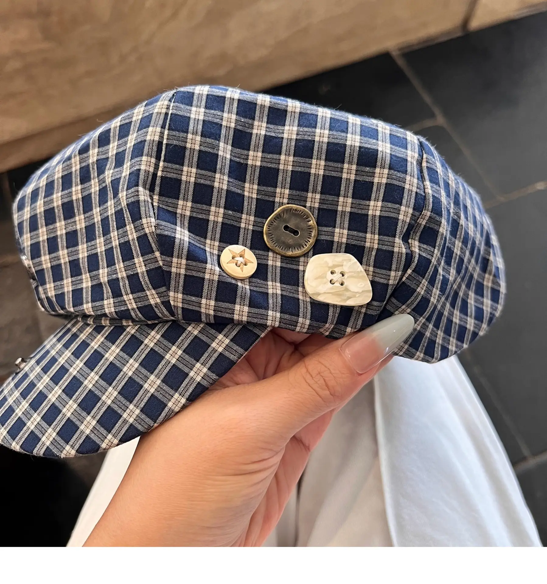 2025 Korean Plaid Duckbill Cap for Women — feature 14