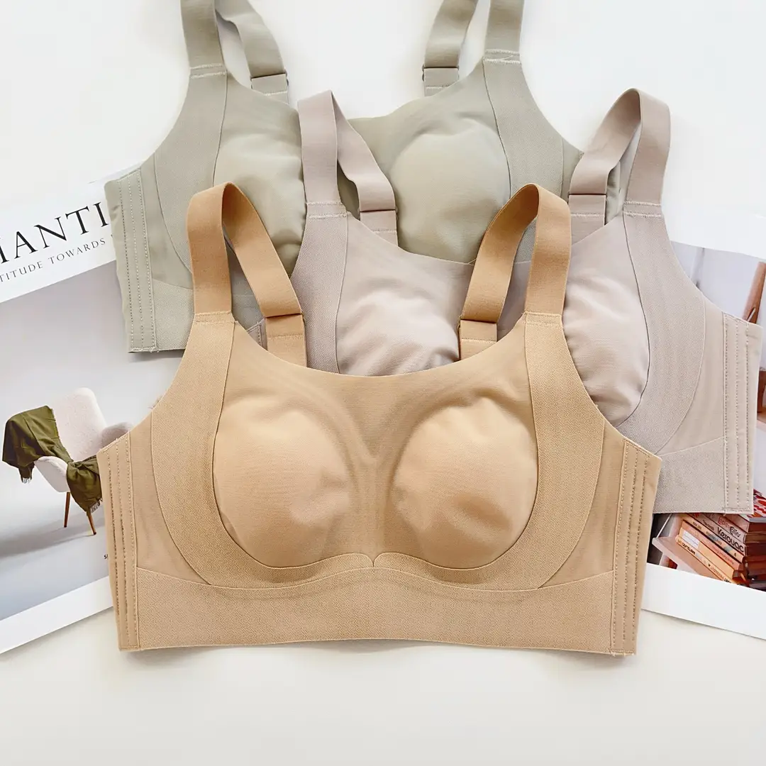 Adjustable Ultra-Thin Bra for Women with Large Busts, Minimizing Appearance, Side Support, Anti-Sagging, Plus Size