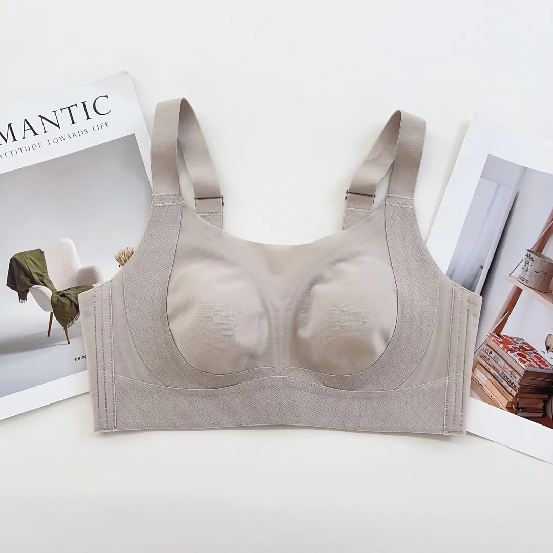 Adjustable Ultra-Thin Bra for Women with Large Busts, Minimizing Appearance, Side Support, Anti-Sagging, Plus Size