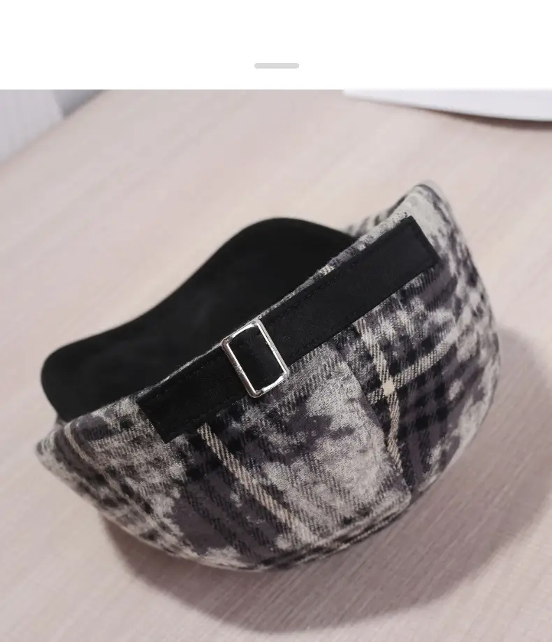 Women Retro Plaid Duckbill Cap Spring Autumn — feature 9