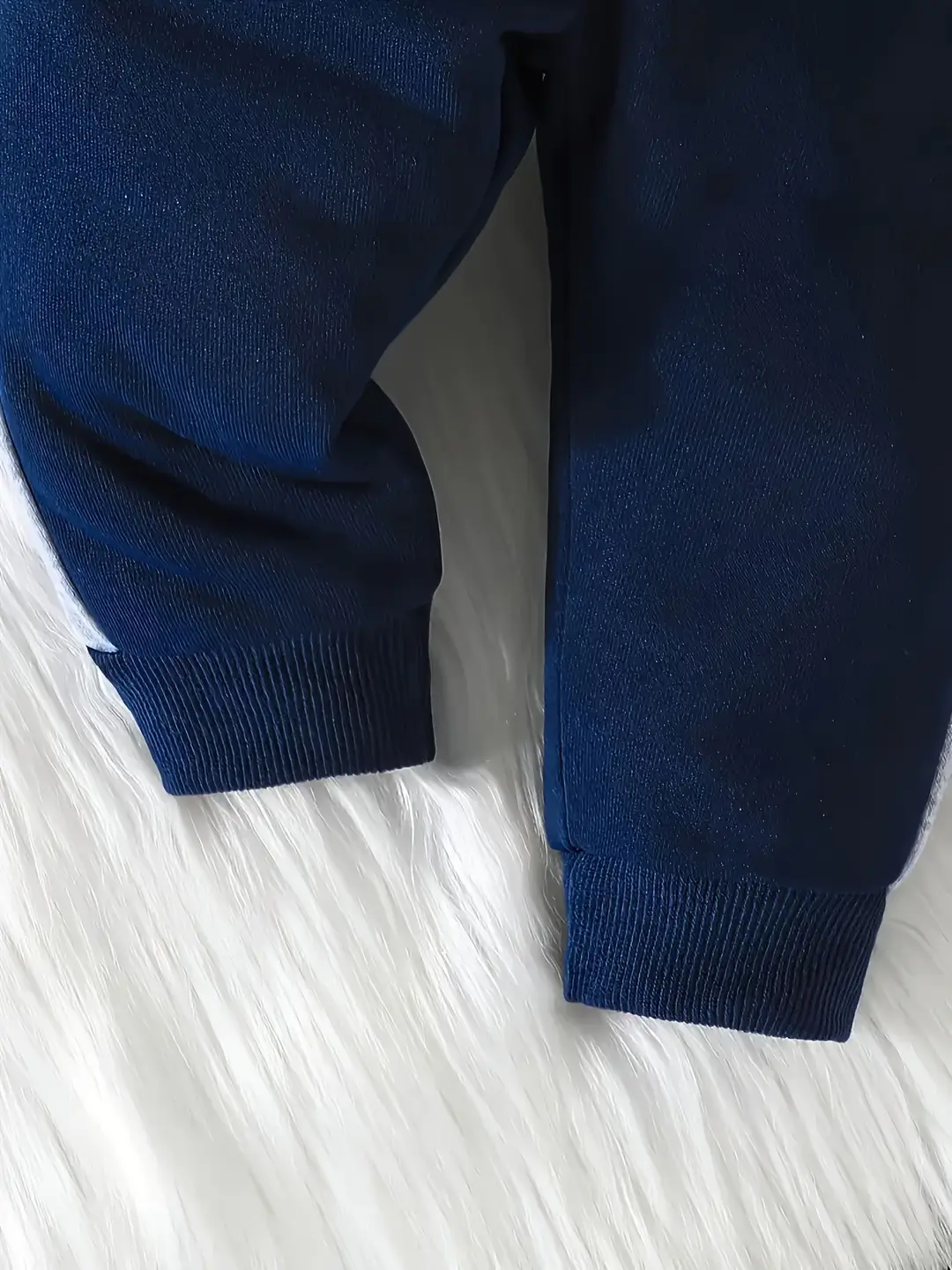 Cross-Border Ins Infant and Toddler Boy Fleece Hooded Letter Print Long-Sleeved Top and Pants Casual Suit Trendy