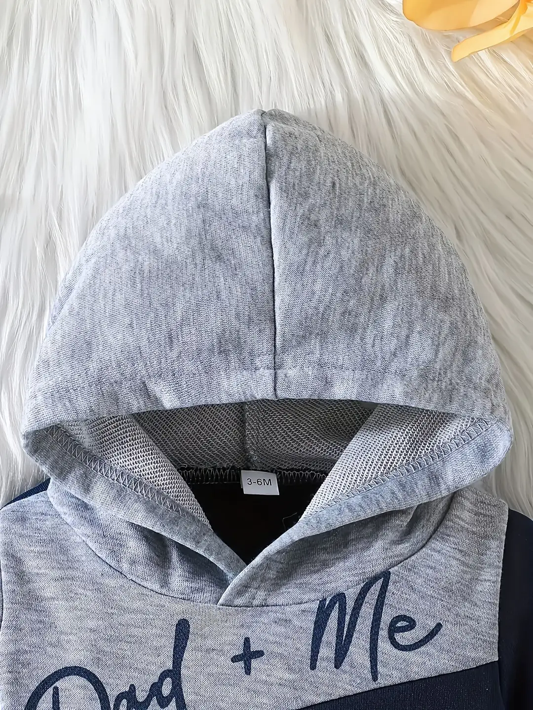 Cross-Border Ins Infant and Toddler Boy Fleece Hooded Letter Print Long-Sleeved Top and Pants Casual Suit Trendy