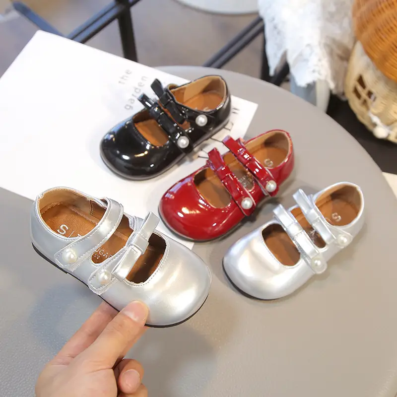 Girls Leather Princess Shoes 2025 Spring Autumn New Shoes