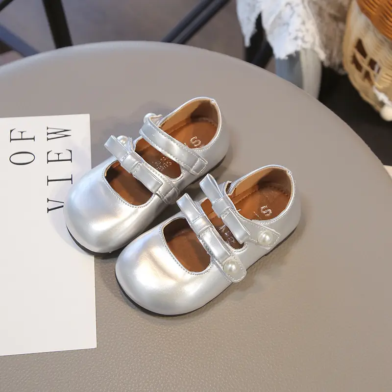 Girls Leather Princess Shoes 2025 Spring Autumn New Shoes